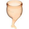 Набор менструальных чаш 2 шт SATISFYER FEEL SECURE MENSTRUAL CUP ORANGE J1766-7
