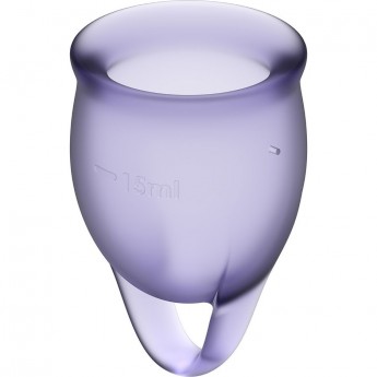 Набор менструальных чаш, 2шт SATISFYER FEEL CONFIDENT MENSTRUAL CUP LILLA Набор менструальных чаш, 2шт SATISFYER FEEL CONFIDENT MENSTRUAL CUP LILLA