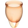 Набор менструальных чаш, 2шт SATISFYER FEEL CONFIDENT MENSTRUAL CUP ORANGE J1762-7